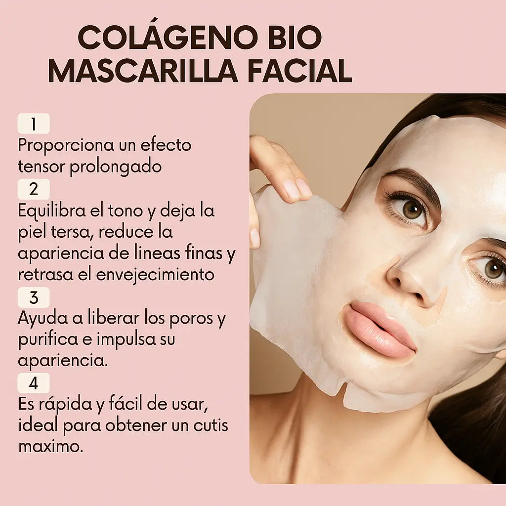 🔥Mascarilla de Colágeno con Efecto Rejuvenecedor Instantáneo🔥