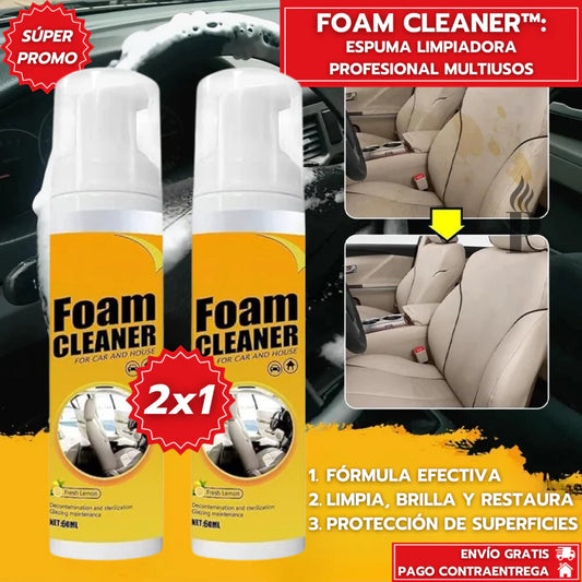 "FOAM CLEANER 2x1" El que da una segunda vida a tu auto
